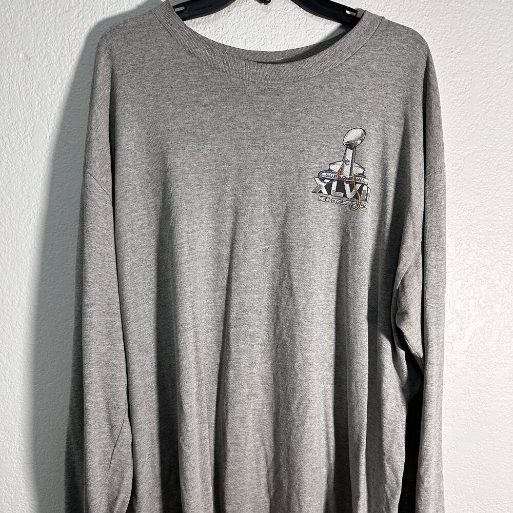 NFL Superbowl XLVII San Francisco 49ers Baltimore Ravens Long Sleeve Gildan 2XL